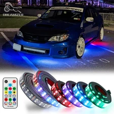 6PCS Double Row RGB Underglow LED Car Neon Strip Lights Kit For Subaru WRX STI