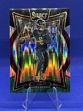 2024 Panini Select - Concourse Jayden Daniels #26 Black & Green Shock Prizm (RC)