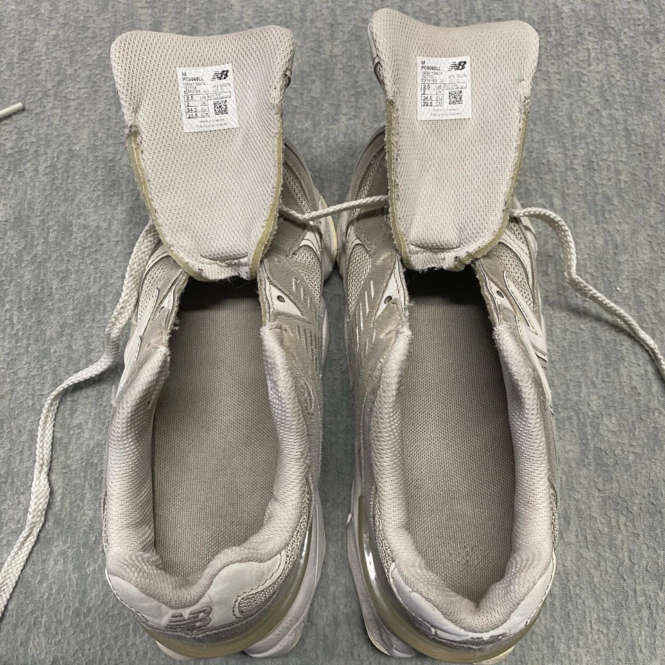 Tênis New Balance 9060 masculino tamanho 2.5 cinza branco PC9060LL - Imagem 3 de 4