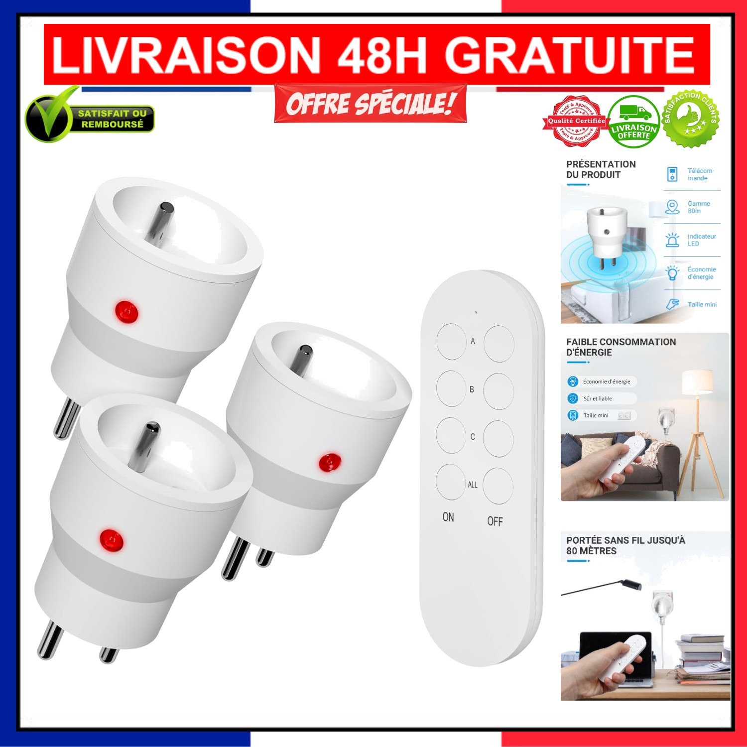 Prises programmables SURNICE pour piloter vos lampes et radiateurs à distance