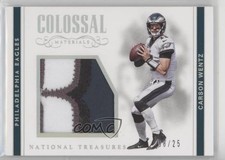 2017 Panini National Treasures Colossal Materials Prime 8/25 Carson Wentz #2 2r5