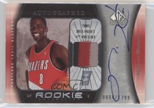 2005-06 SP Authentic Rookie Authentics 64/100 Martell Webster #96 Patch Auto 2d0