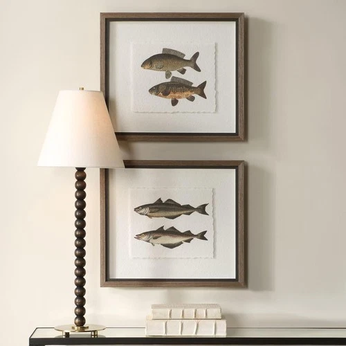 Uttermost 32448 The Catch 20.5 X 18.25 inch Framed Fish Prints, Set of 2 - Picture 6 of 6