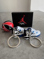 NIKE AIR JORDAN 4 RETRO Motorsports Mini SNEAKERS & Basketball KEYRINGS BOXED