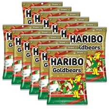 Haribo Gold Bears Holiday Edition, Gummy Bear Candy, 4-Ounce Bags (Pack of 12)