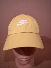 Ball Cap One Size Light Yellow Nike Adjustable Unisex 100% Cotton Excellent