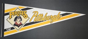 Pittsburgh Pirates Pennant Flag Felt MLB Vintage 1980's 