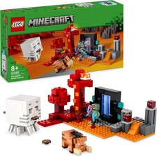 LEGO Minecraft the Nether Portal Ambush 21255 Toy Building Set with an Orc War
