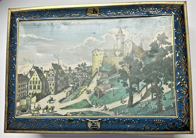 Vintage Schmidt Lebkuchen und Honig Nürnberg Biscuit Tin Box Made in Germany