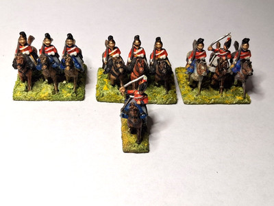 Pro-Painted Metal 15mm Napoleonic Era Cavalry x 10