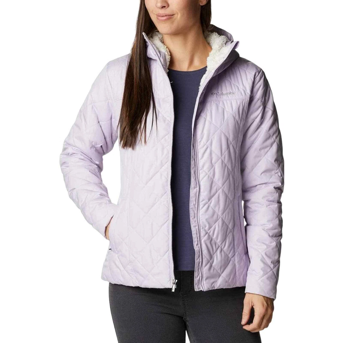 Columbia Women s Copper Crest Hooded Jacket Pale Lilac Size XL NWT