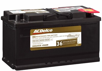 12V Battery AcDelco Universal AGM 90 Amp CCA 900 160 Reserve Capacity