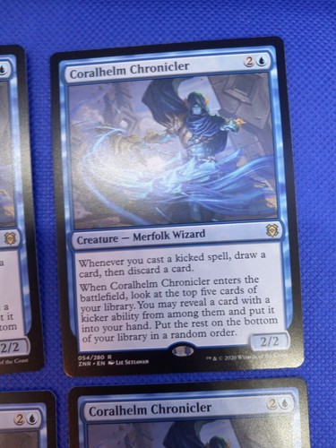 4x Coralhelm Chronist Zendikar Rising Rare Magic MTG WOTC M6605 - Bild 2 von 5