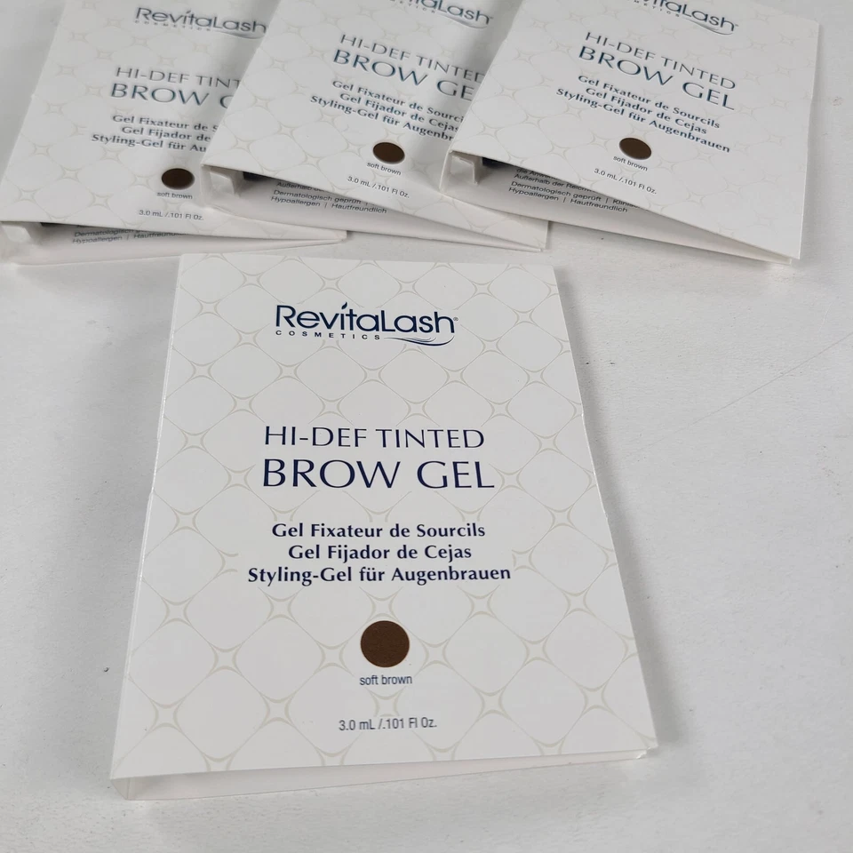 GEL DE CEJAS TINTADO DE ALTA DEFINICIÓN REVITALASH - Marrón suave 3 ml / 0,101 fl oz muestras 4x Foto 2 de 4