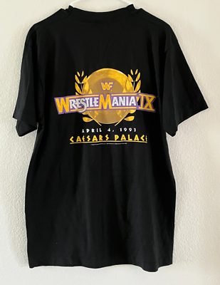 original WWF WRESTLEMANIA IX Caesars Palace 4-4-91 Shirt (size L