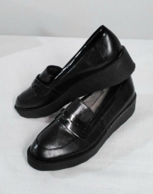 LifeStride Women Slip On Penny Loafer Flex US 8.5M Black Soft System Platform