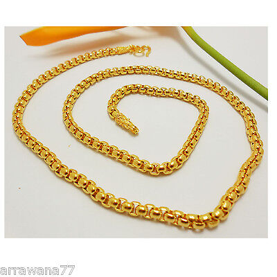 Details about   22K 23K 24K THAI BAHT GOLD GP NECKLACE 24"  25 Grams Jewelry