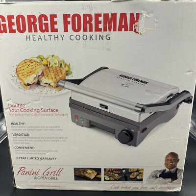 George Foreman panini grill and open grill PN3000T healthy cooking