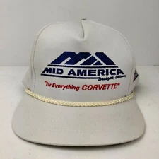 Vintage Mid America Chevy Corvette Fat Rope Trucker Hat Snapback Cap