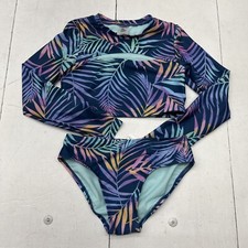 Art Class Multicolored Palm Beach Bikini Set Girls Size Large NEW