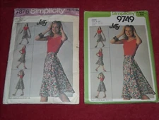 🌻SIMPLICITY #7876 or 9749-LADIES RETRO JIFFY FRONT WRAP SKIRT PATTERN SM-MED-LG