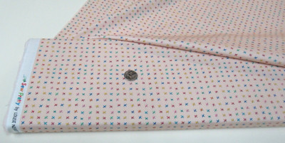 Michael Miller quilt-craft fabric CROSS STITCH creamsicle 6 yds (ddc-12152) Bolt