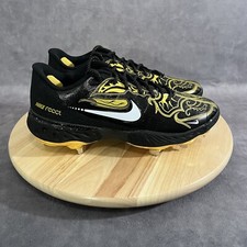 Nike Alpha Huarache Elite 3 Men  s 8.5 Black Gold Low Top Baseball Cleats