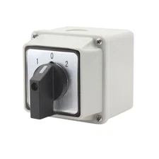 Changeover Switch Rotary Cam Waterproof Box 220V 20A 8 Terminals LW26-20/2