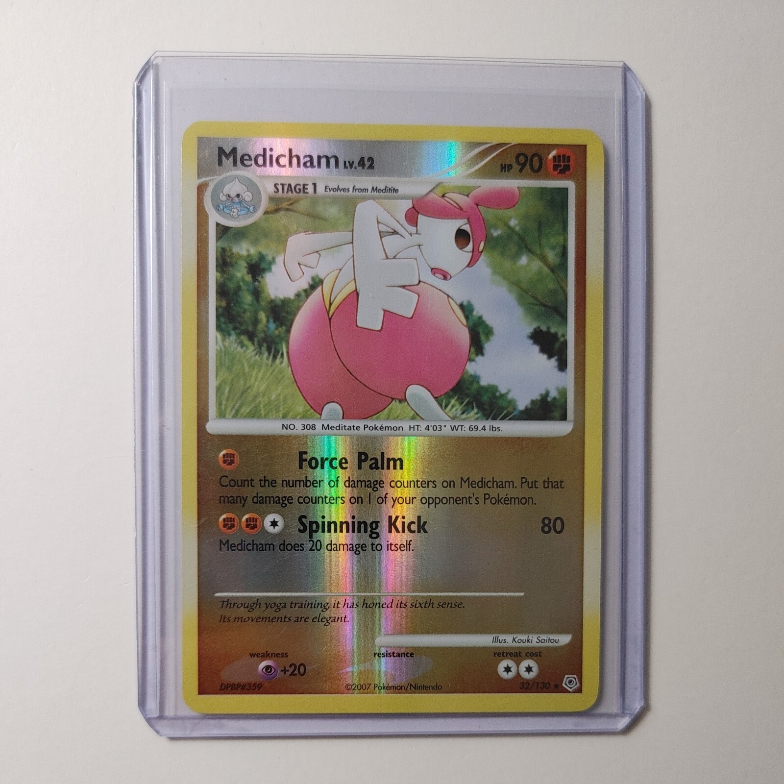 Medicham 32/130 Diamond & Pearl Pokemon Reverse Holo Rare 2007 NM