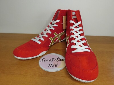 ASICS Wrestling Shoes 1083A001 EX-EO TWR900 Red x Gold x White US8