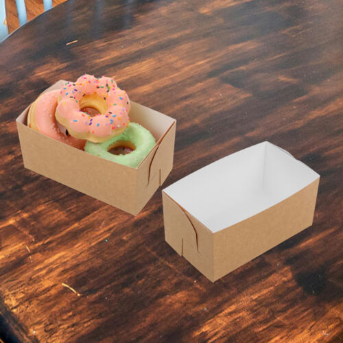 50pcs Paper Sandwich Containers Food Boxes Cake Packaging Boxes Party Favors