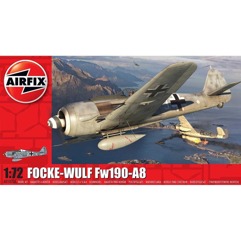 Airfix A01020A Focke Wulf Fw190A-8 1:72 Scale Model Aircraft Kit