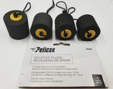 Pelican Kayak Scupper Plugs 4 Pack, OEM Parts. PS1409-1 for Sit On Top Kayaks