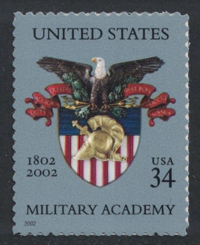 Scott 3560 - Académie militaire, aigle et bouclier - MNH (S/A) 34c 2002 - inutilisé comme neuf - Photo 1/1
