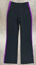 Spanx Black Shaping Wide Leg Flare High Rise Leggings Medium Purple Black