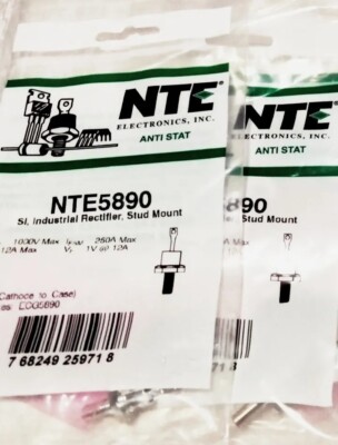 Qty of 2 NEW - NTE5890 1000V Stud Mount 12 Amp  Diode  Replaces ECG5890, SK7090.