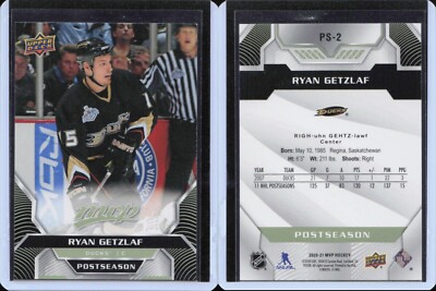 20/21 2020/21 Upper Deck MVP Postseason #PS2 Ryan Getzlaf Ducks