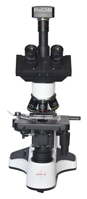 Professional LED Battery Microscope w 5MP USB Cam 2500x PLAN Optics WF10x/18mm