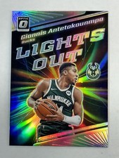2023-24 Donruss Optic Basketball Giannis Antetokounmpo Lights Out Silver Prizm