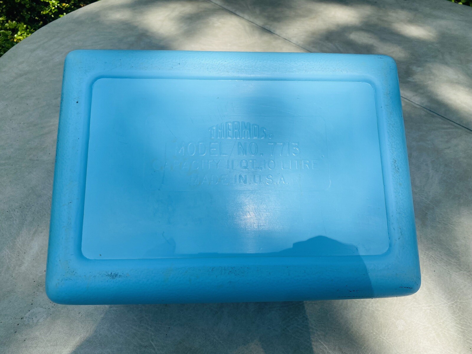 VTG Thermos Sunpacker 11 Quart Cooler Lunch Box Baby Blue White Model