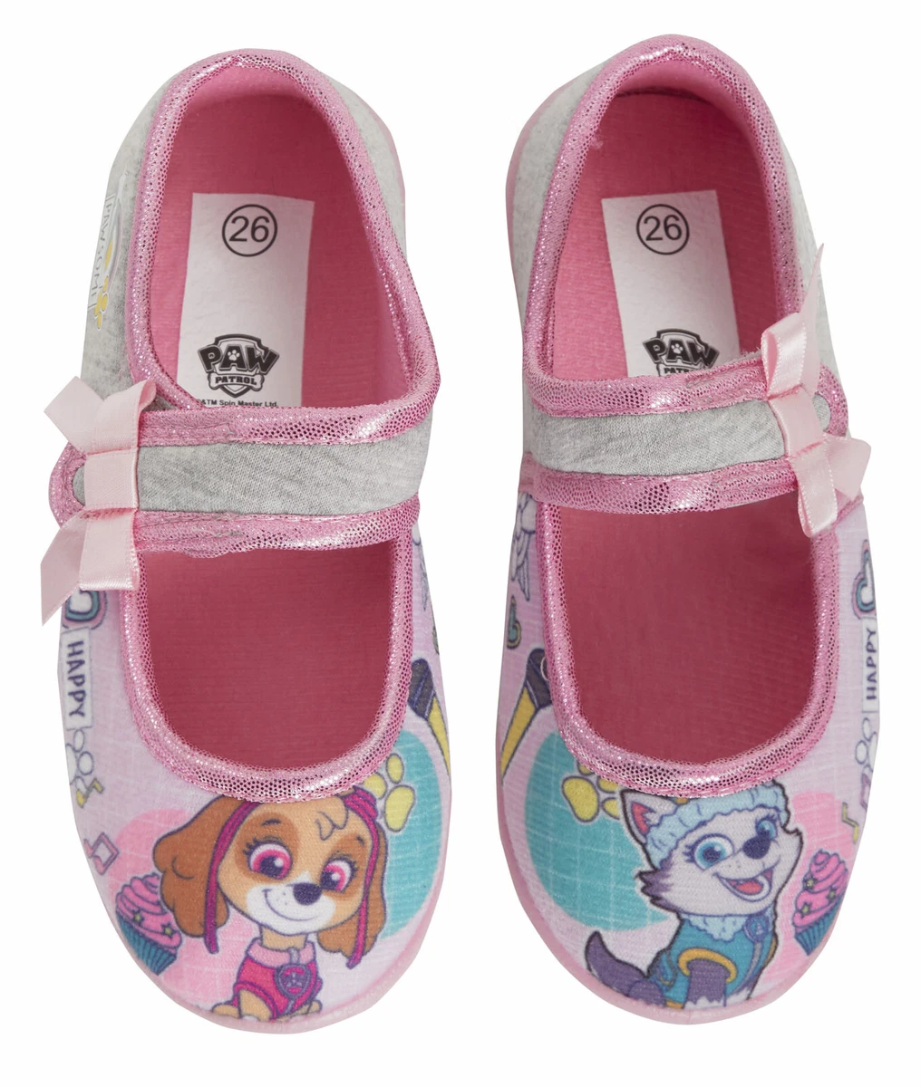 Girls Paw Patrol Slippers Kids Skye Slipper Boots Easy Fasten Ballet House Shoes