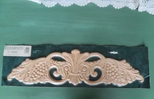 Vintage Architectural Wood ornament pediment decor Element