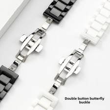 Quality 3 Beads Ceramic Watch Band Strap Waterproof Bracelets 14 16 18 20 22mm