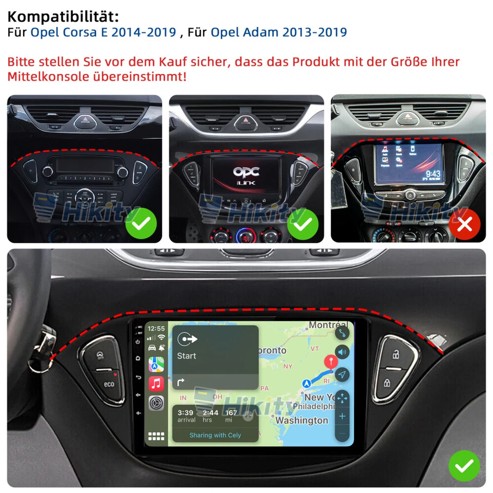 8Core 6+128G CarPlay Android 15 Autoradio Für Opel Corsa E Adam Navi WIFI DSP BT - Bild 2 von 4