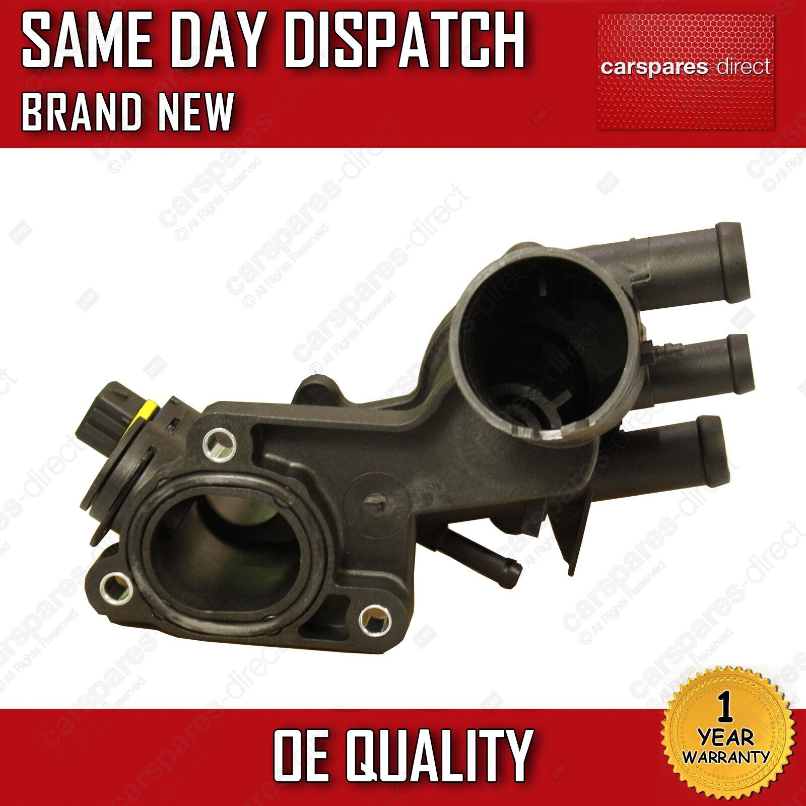 THERMOSTAT HOUSING FOR VW POLO, LUPO, VENTO, CADDY 1.0 / 1.4 / 1.6 / 1. ...