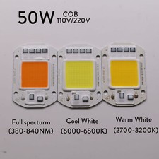 LED Grow COB Chip Phyto Lamp High Power Energy Smart 20W 30W 50W AC110V AC220V