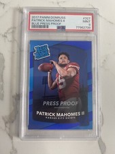 2017 Patrick Mahomes Panini Donruss Blue Press Proof Rated Rookie PSA 9 Mint
