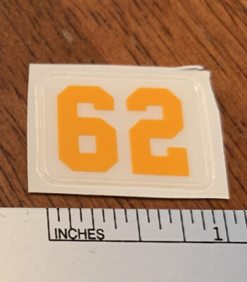 Custom Die Cut Football Helmet Numbers Decals Any Size, Color, Style - 20mil