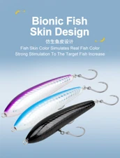 Wooden GT Popper Trolling Trolling Saltwater Big Game Topwater Lure 23cm/100g