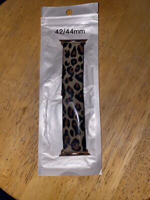 Nylon Watch Band Elastic Loop Leopard Print NEW